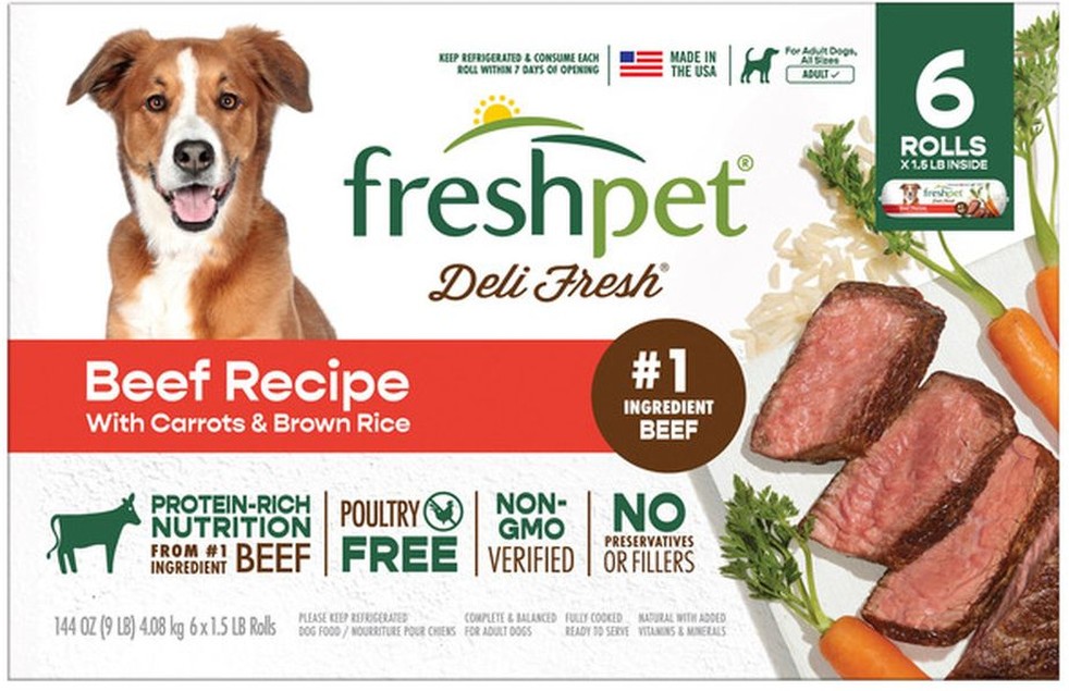 Deli Fresh Dog Food, Beef Recipe Roll