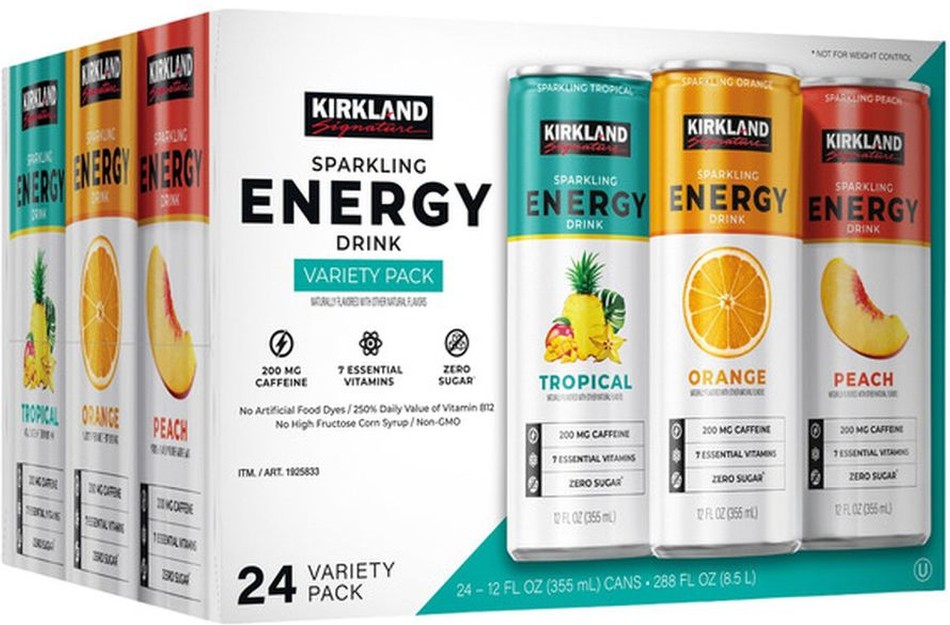 Sparkling Energy Drink, Variety Pack, 12 fl oz, 24-count
