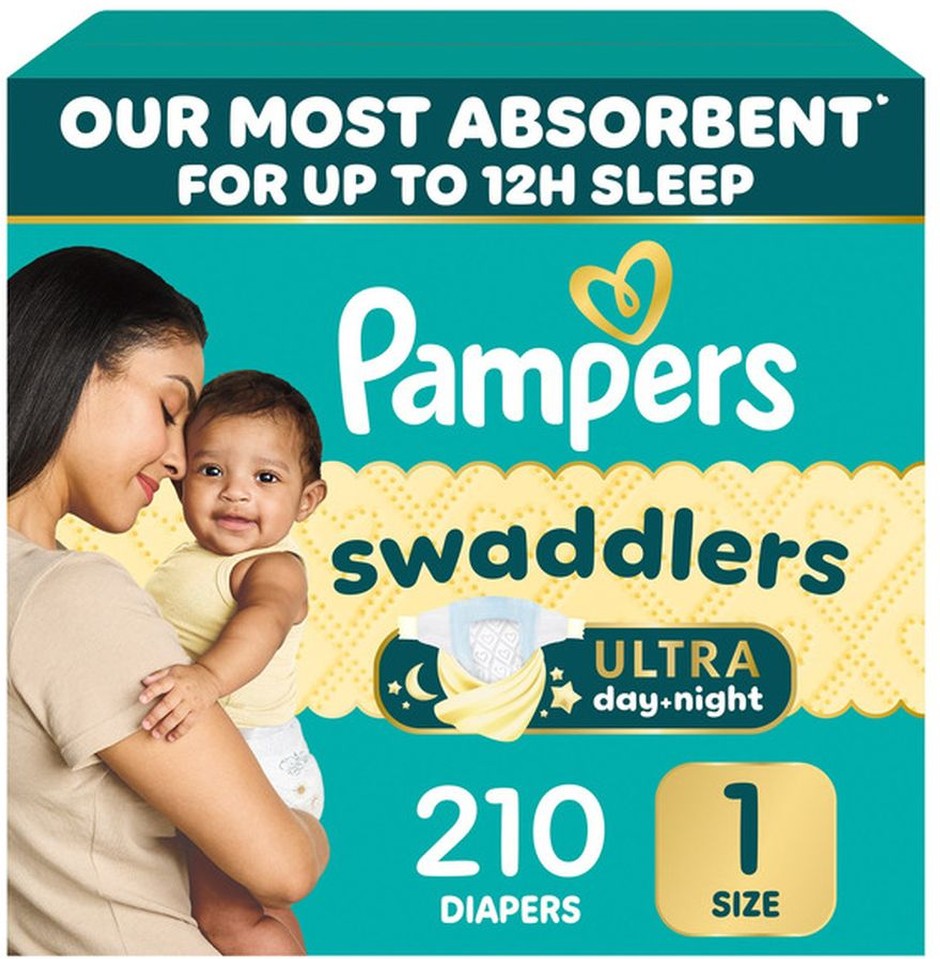 Swaddlers Ultra Diapers Size 1, 210-count