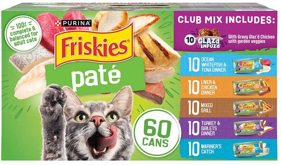 Cat Food Pate, Variety Pack, 5.5 oz, 60-count