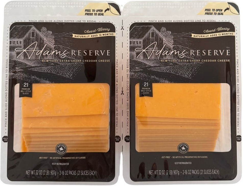Extra Sharp Cheddar Cheese Slices, 16 oz