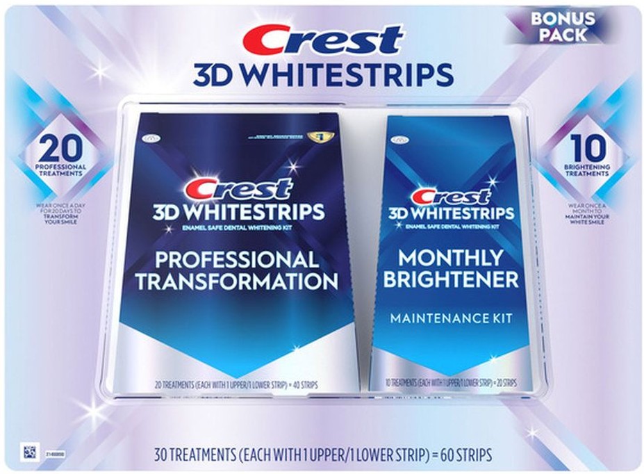 3D Whitestrips 20 Professional Treatments with 10 Bonus Brightening Treatments