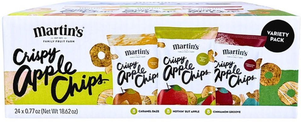 Crispy Apple Chips Variety Pack, 0.77 oz, 24-count