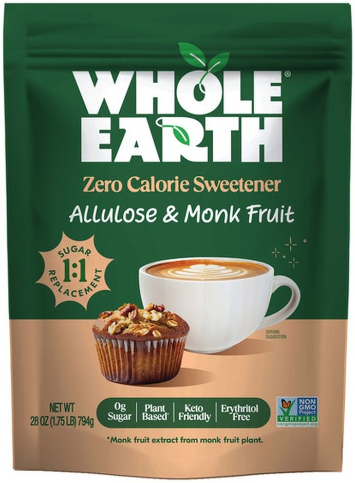 Allulose & Monk Fruit Zero Calorie Sweetener, 28 oz