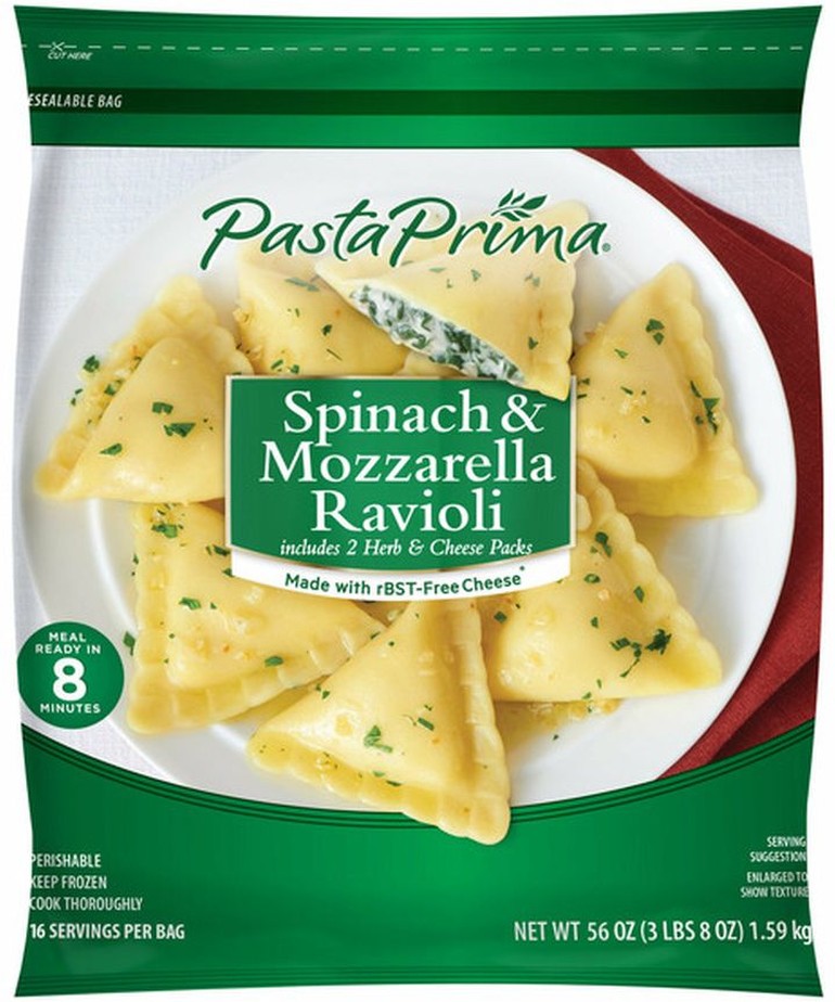 Spinach & Mozzarella Ravioli, Includes 2 Herb & Cheese Packs, 56 oz