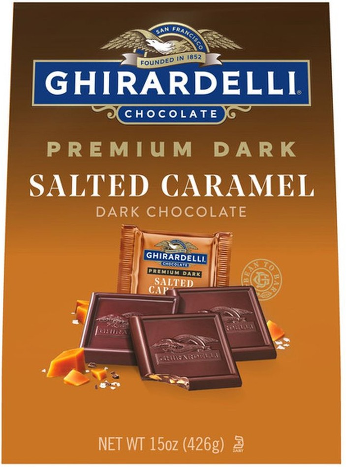 Salted Caramel Dark Chocolate Squares, 15 oz. Bag