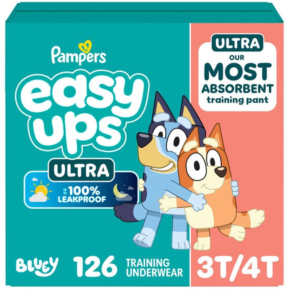 Easy Ups Ultra Training Pants Unisex, Size 3T/4T, 126-count