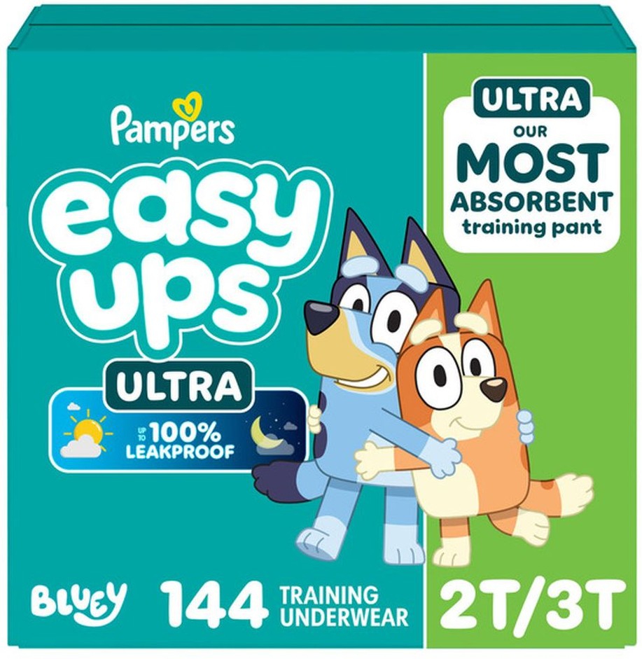 Easy Ups Ultra Training Pants Unisex, Size 2T/3T, 144-count
