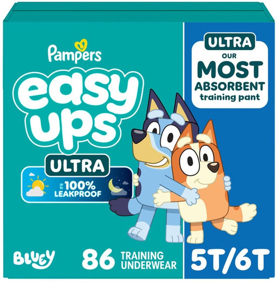 Easy Ups Ultra Training Pants Unisex, Size 5T/6T, 86-count