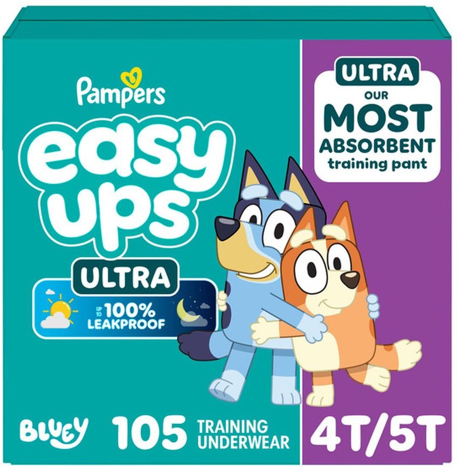 Easy Ups Ultra Training Pants Unisex, Size 4T/5T, 105-count