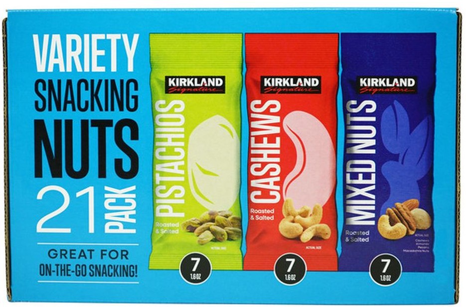 Snacking Nuts Variety Pack, 1.6 oz, 21-count