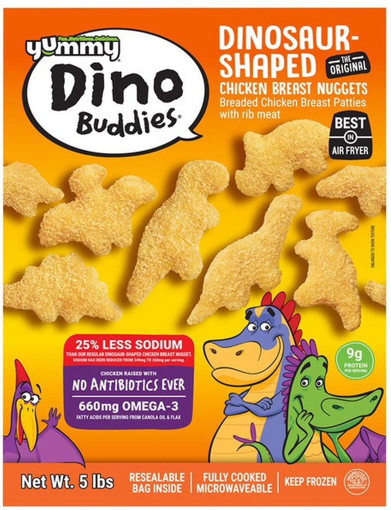 Dino Buddies Dinosaur Chicken Breast Nuggets, 5 lbs