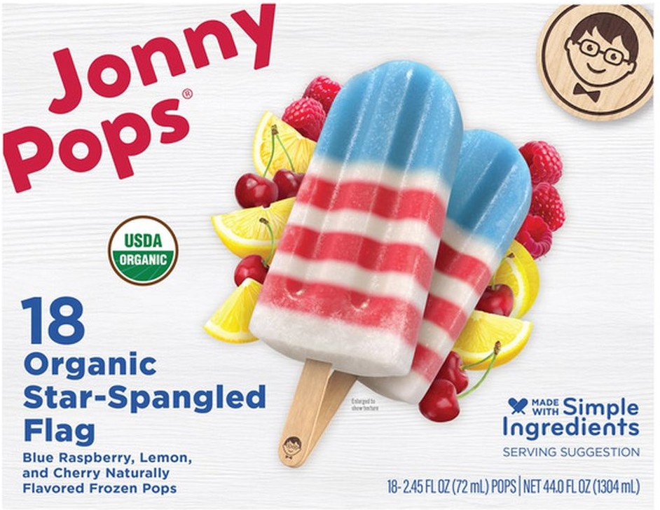 Organic Dairy-Free Flag Pops, 18-count