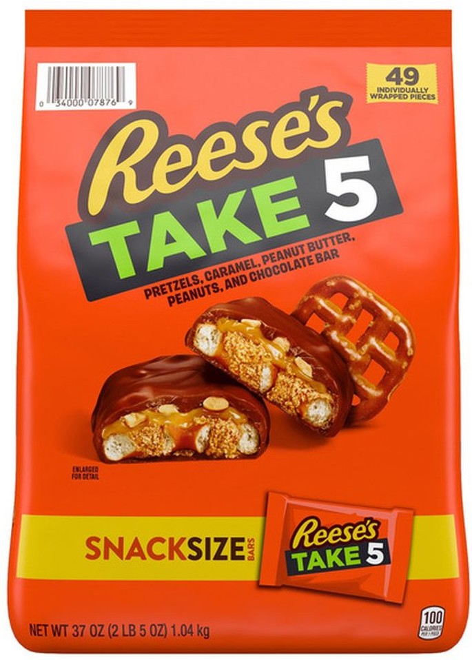 Take 5 Chocolate Snack Size Candy Bars, 37 oz