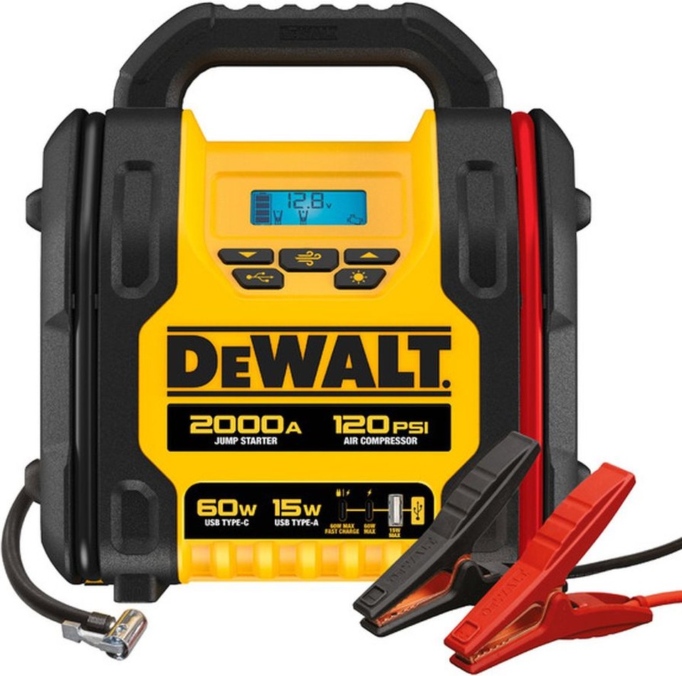 Lithium Jump Starter with Compressor and USB Power Bank