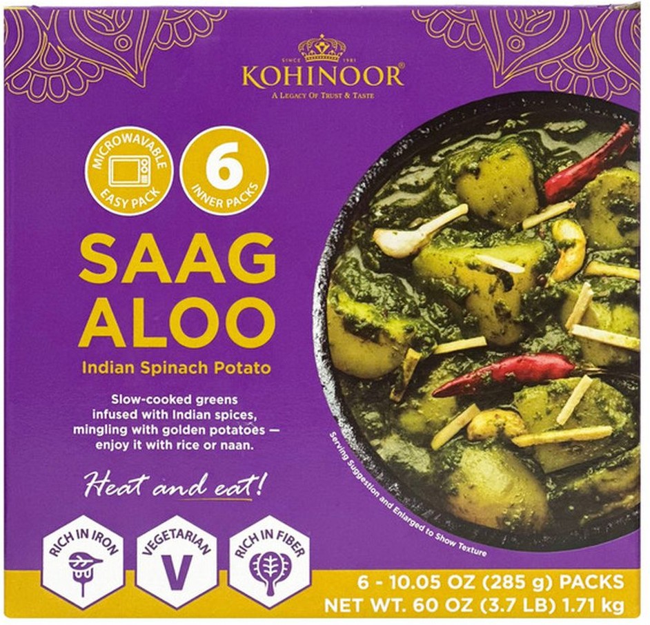 Saag Aloo Indian Spinach Potato, 10.05 oz, 6-count