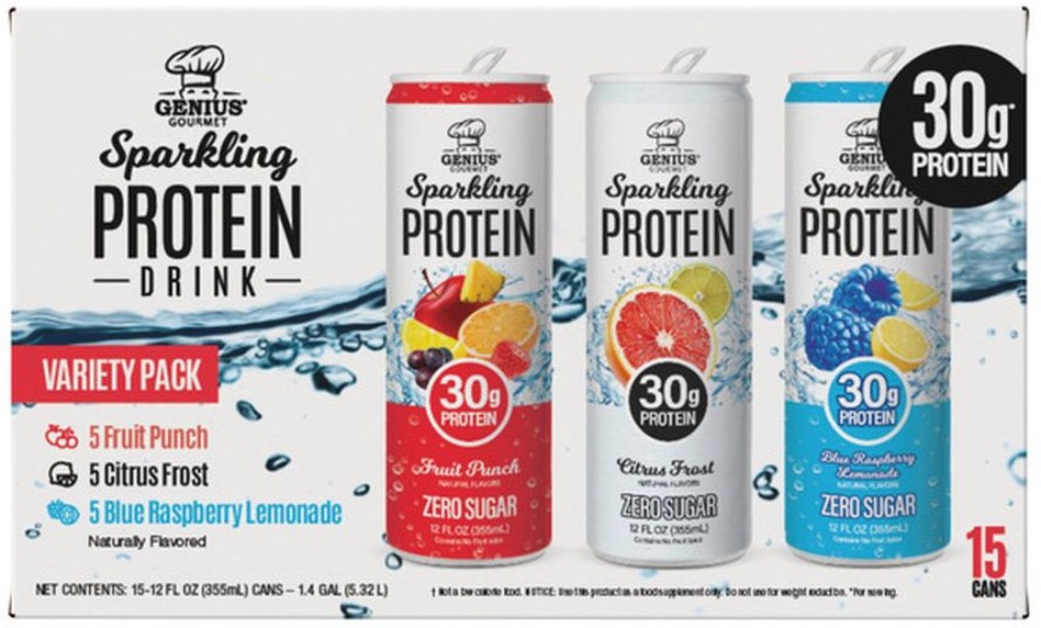 Sparkling Clear 30g Protein Variety Pack, 12 fl oz, 15-pack