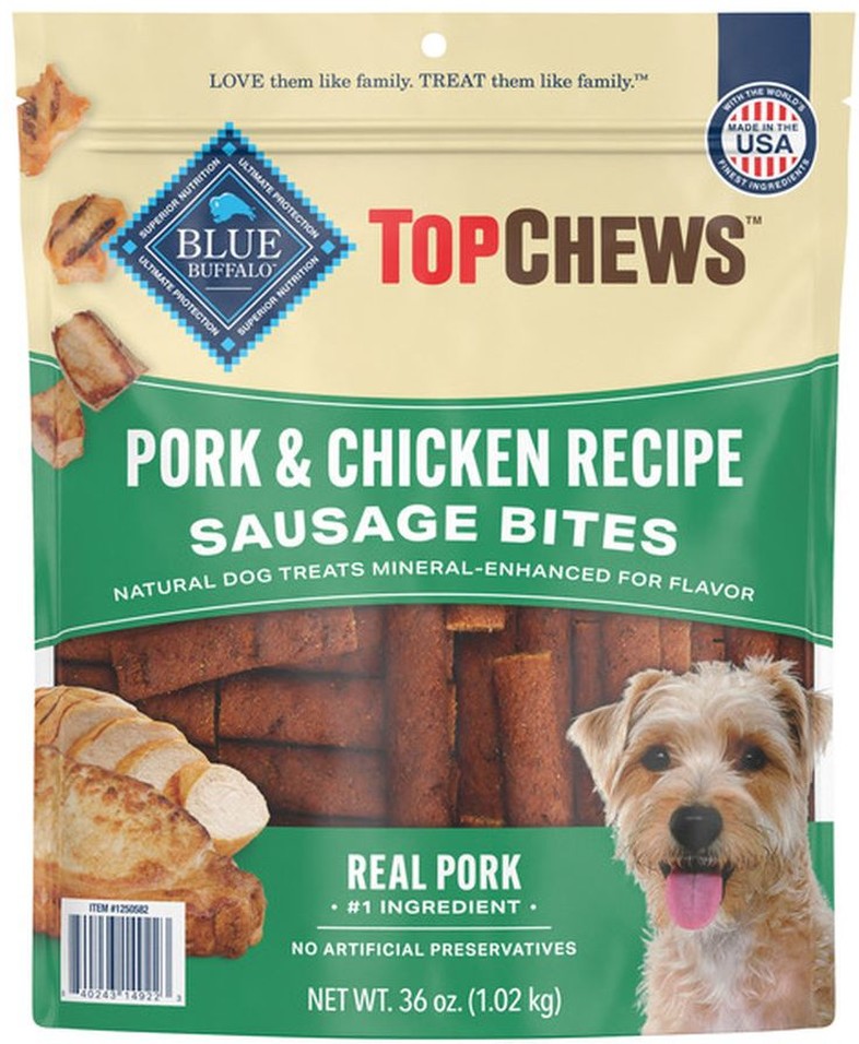 Top Chews Pork & Chicken Sausage Dog Treats, 36 oz