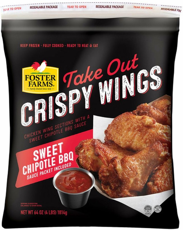 Take Out Crispy Chicken Wings, Sweet Chipotle BBQ, 4 lbs