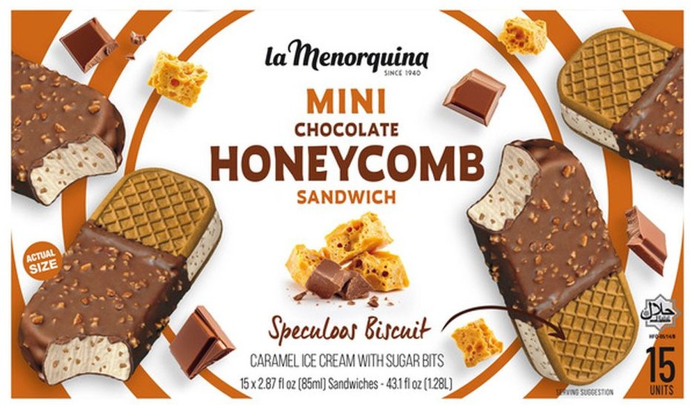 Mini Honeycomb Chocolate Sandwiches, 2.87 fl oz, 15-count