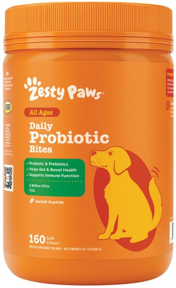 Probiotic Bites for Dogs, Bacon Flavor, 160-count