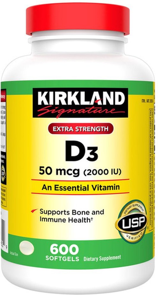 Vitamin D3, 2000 IU, 600-count