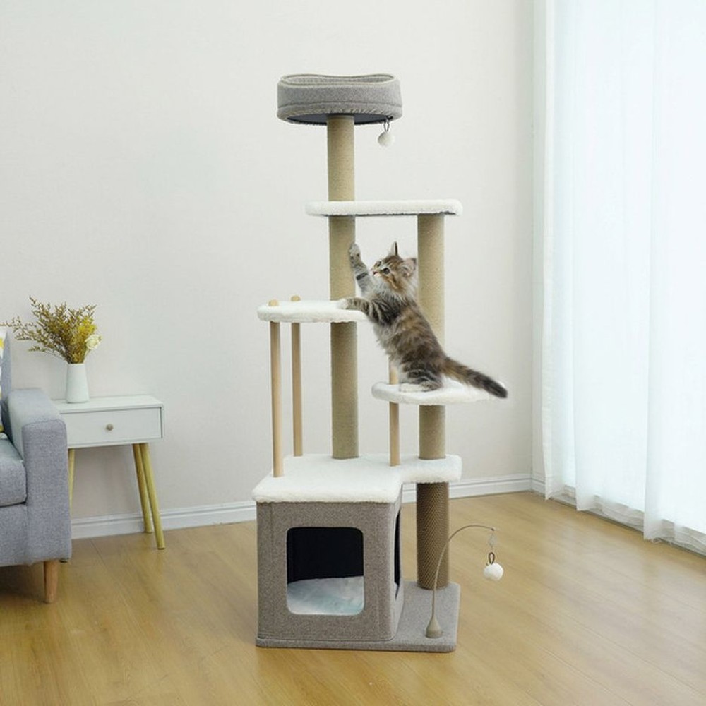 Trinity 66" Cat Tree, Brown