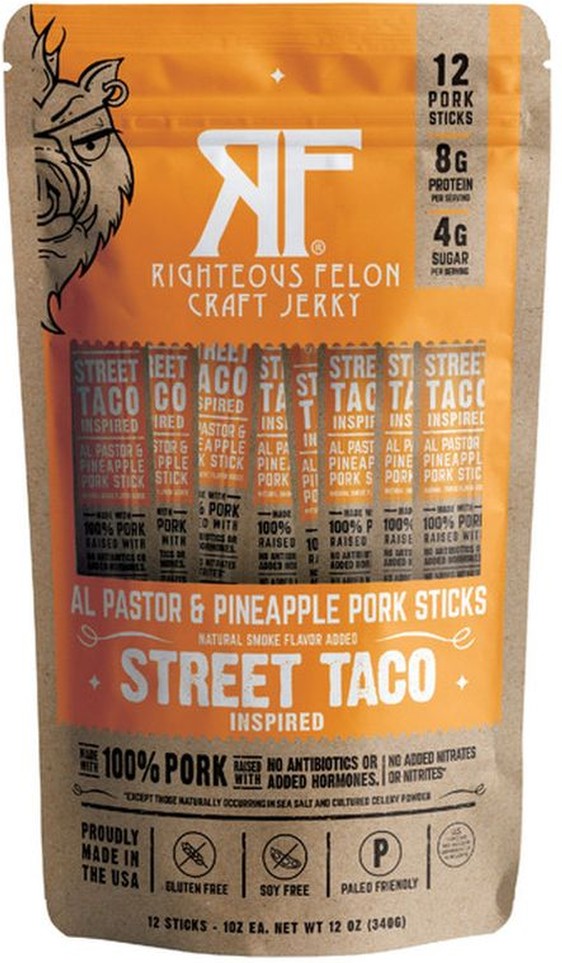 Craft Jerky Street Taco Pork Sticks, 1 oz, 12-count