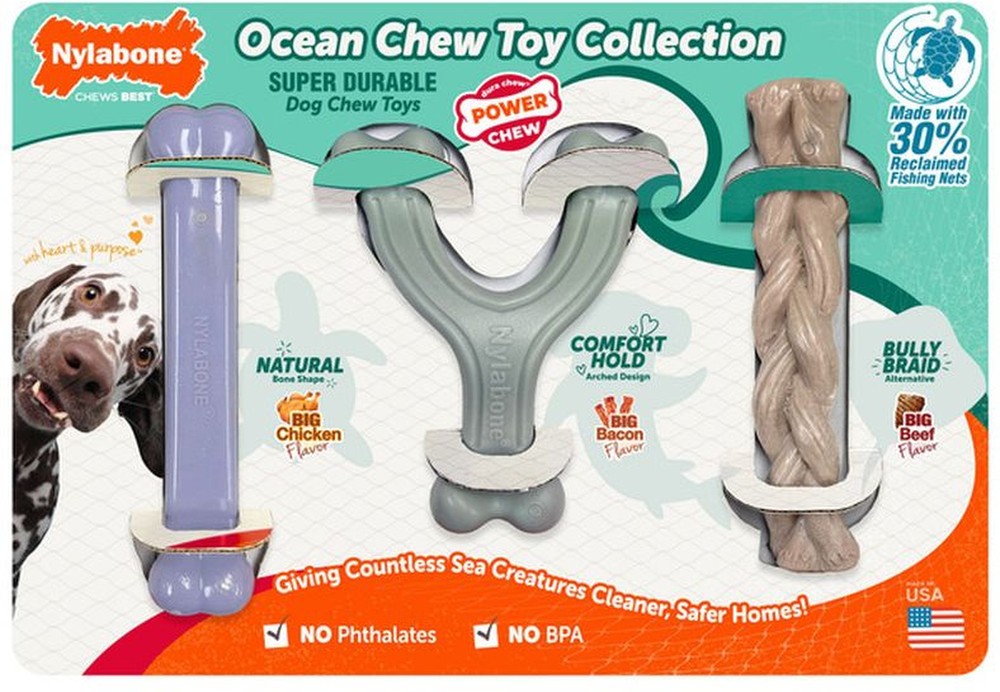 Ocean Chew Dog Toy Collection, 3-count