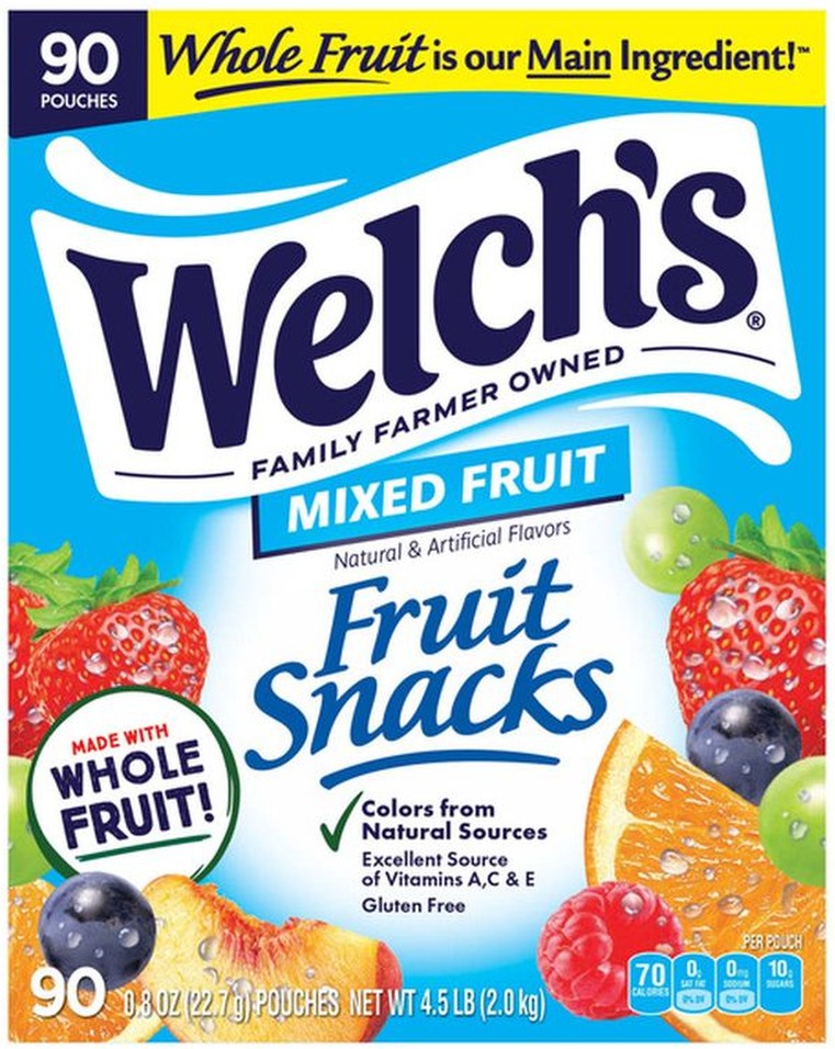 Fruit Snacks, .8 oz, 90 count