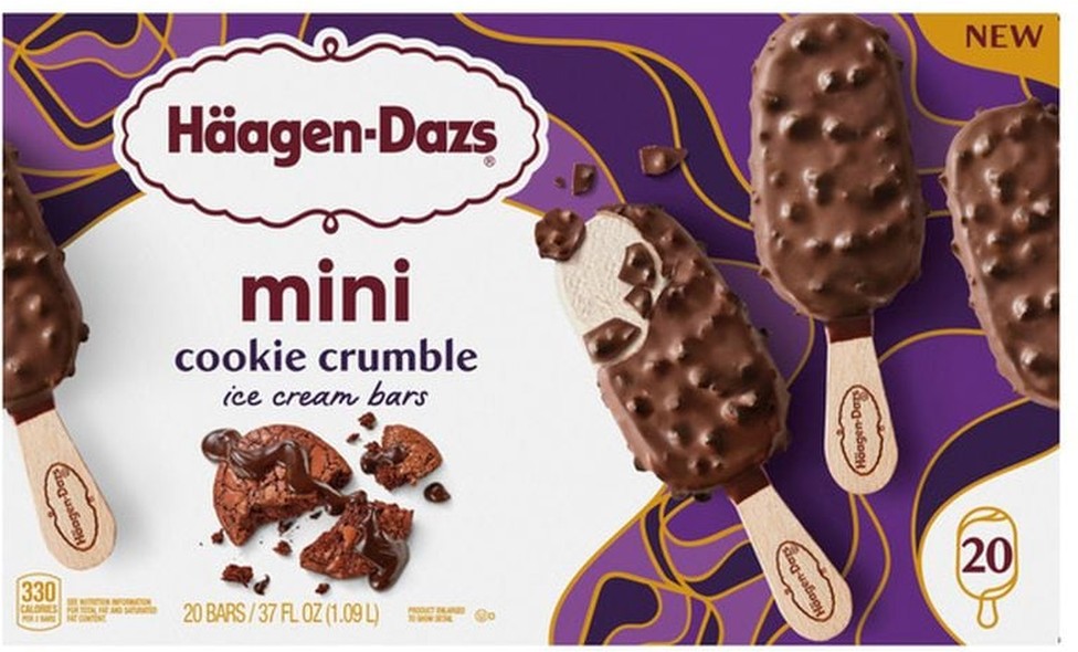 Mini Cookie Crumble Ice Cream Bars
