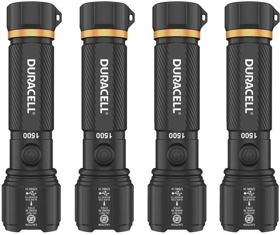 Hybrid Flashlight, 1500 Lumens, 4-count