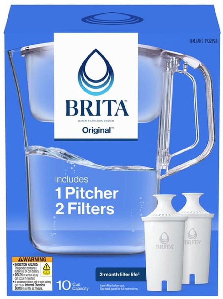Champlain Water Filter Pitcher, 10 Cup with 2 Filters