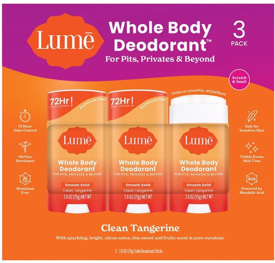 Whole Body Deodorant, 2.6 oz, 3-pack