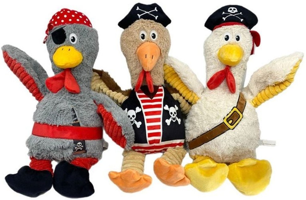 Pirate Chicken Dog Toy, Assorted Styles