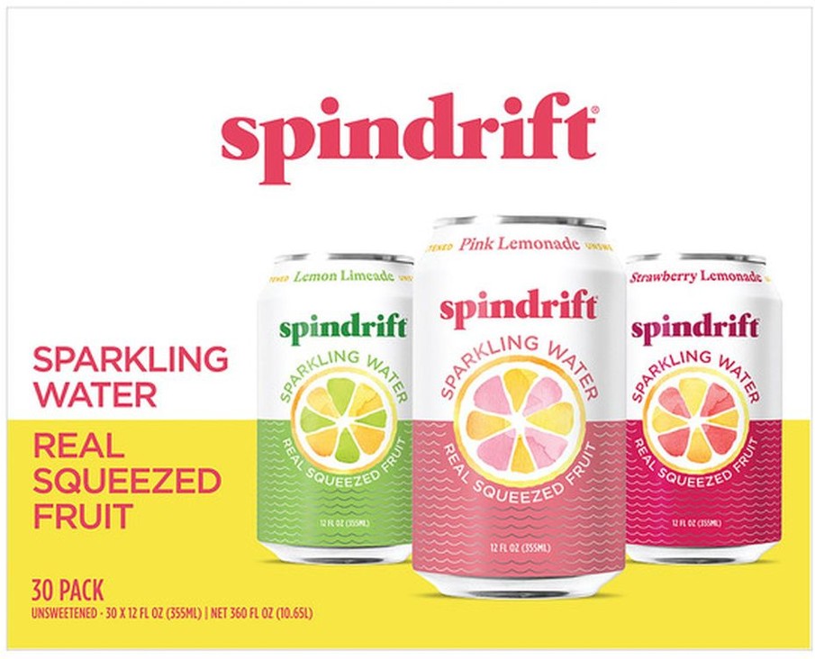 Lemonade Sparkling Water Variety Pack, 12 fl oz, 30-count