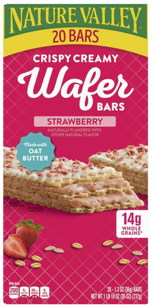 Crispy Creamy Wafer Bars, Strawberry, 1.3 oz, 20-count
