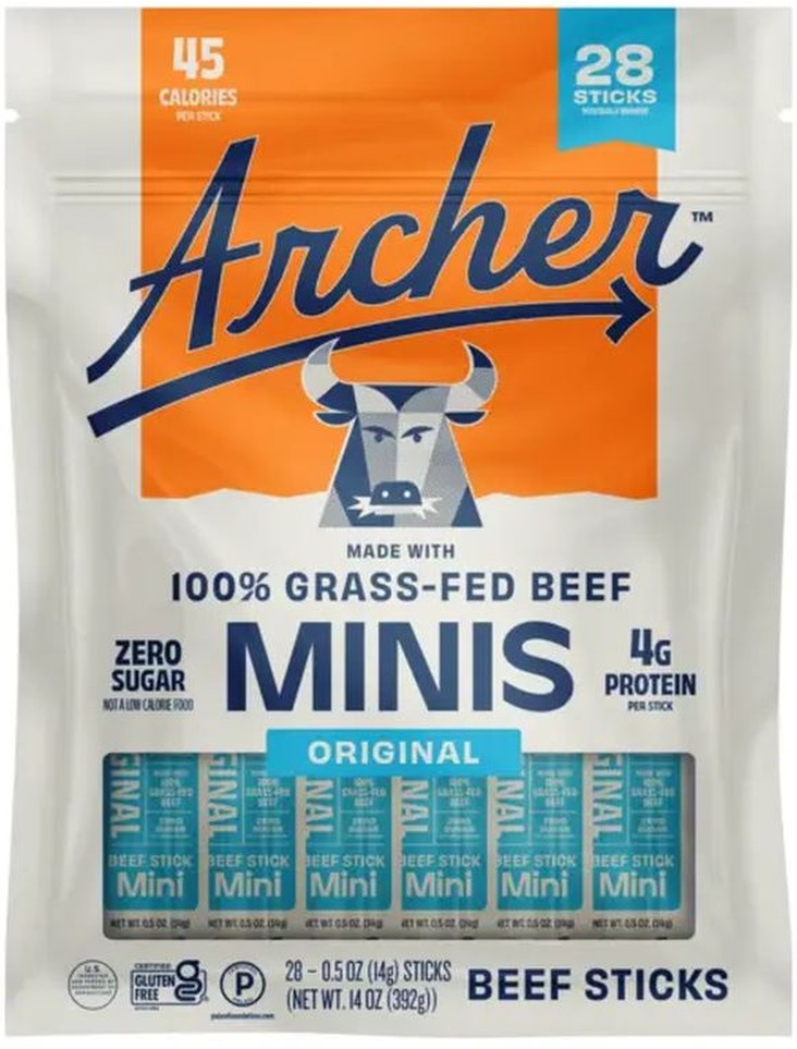 Grass-Fed Beef Stick Minis Original, 0.5 oz, 28-Count