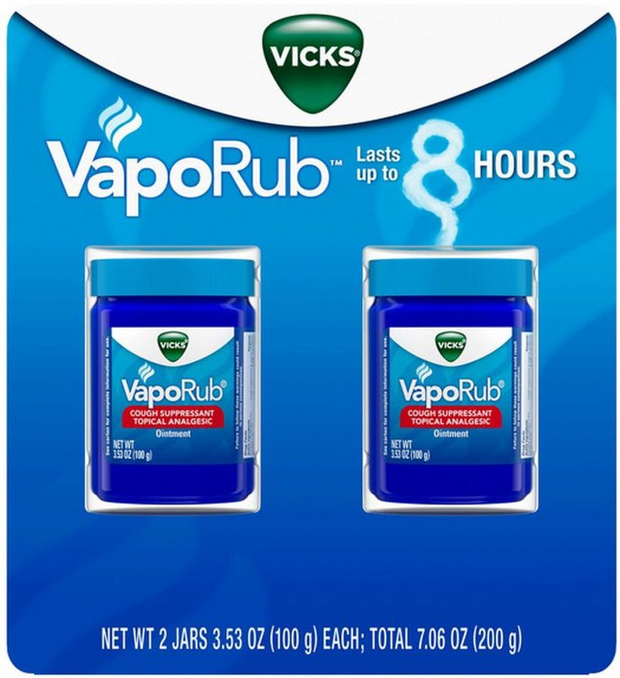 VapoRub Cough Suppressant & Topical Analgesic, 3.53 oz, 2 count