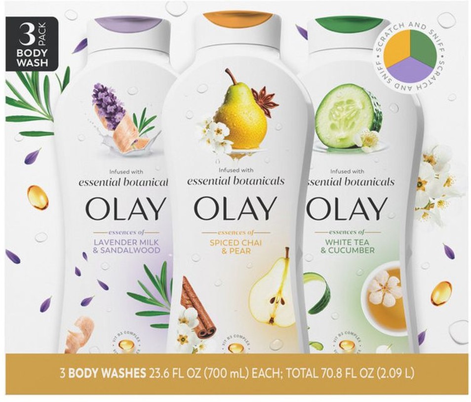 Essential Botanical Body Wash, 23.6 fl oz, 3-pack