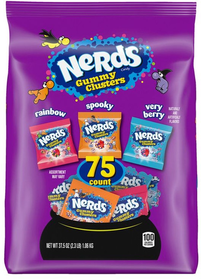 Halloween Nerds Gummy Cluster Variety Pack, 75-pack