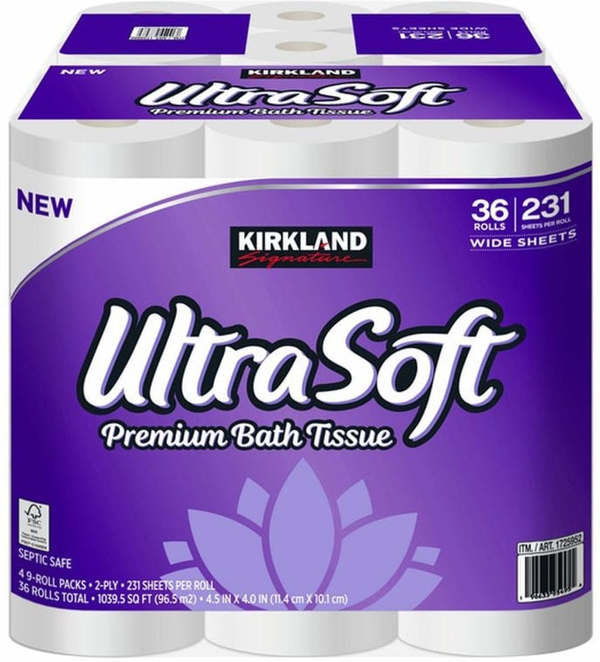 Ultra Soft Bath Tissue, 2-Ply, 231 Sheets, 36 Rolls