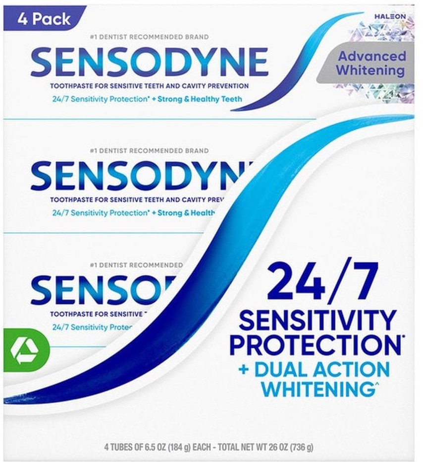 Advanced Whitening Toothpaste, 4 x 6.5 oz