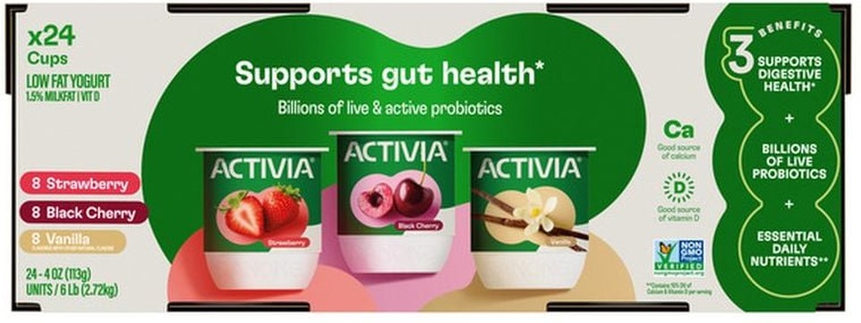 Activia Variety Pack, 4 oz, 24-count