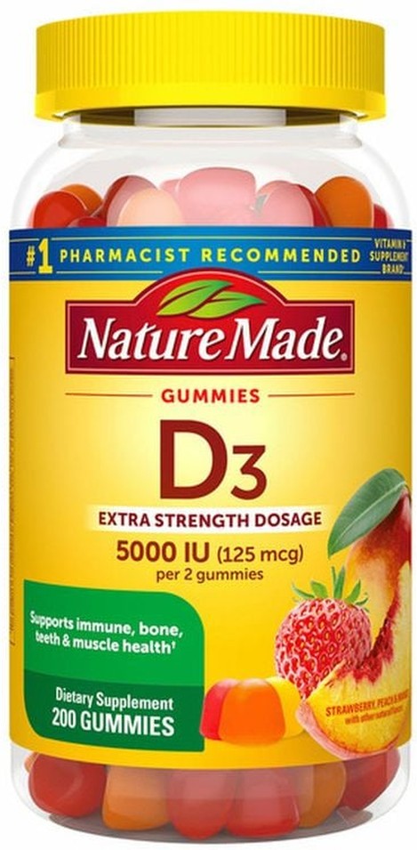 Extra Strength Vitamin D3 125 mcg, 200 Gummies