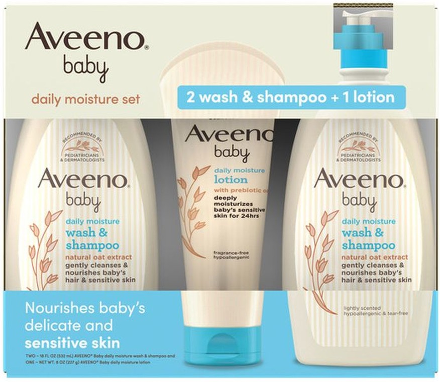 Baby Moisture Set, 2 Wash & Shampoo + Lotion, 44 oz