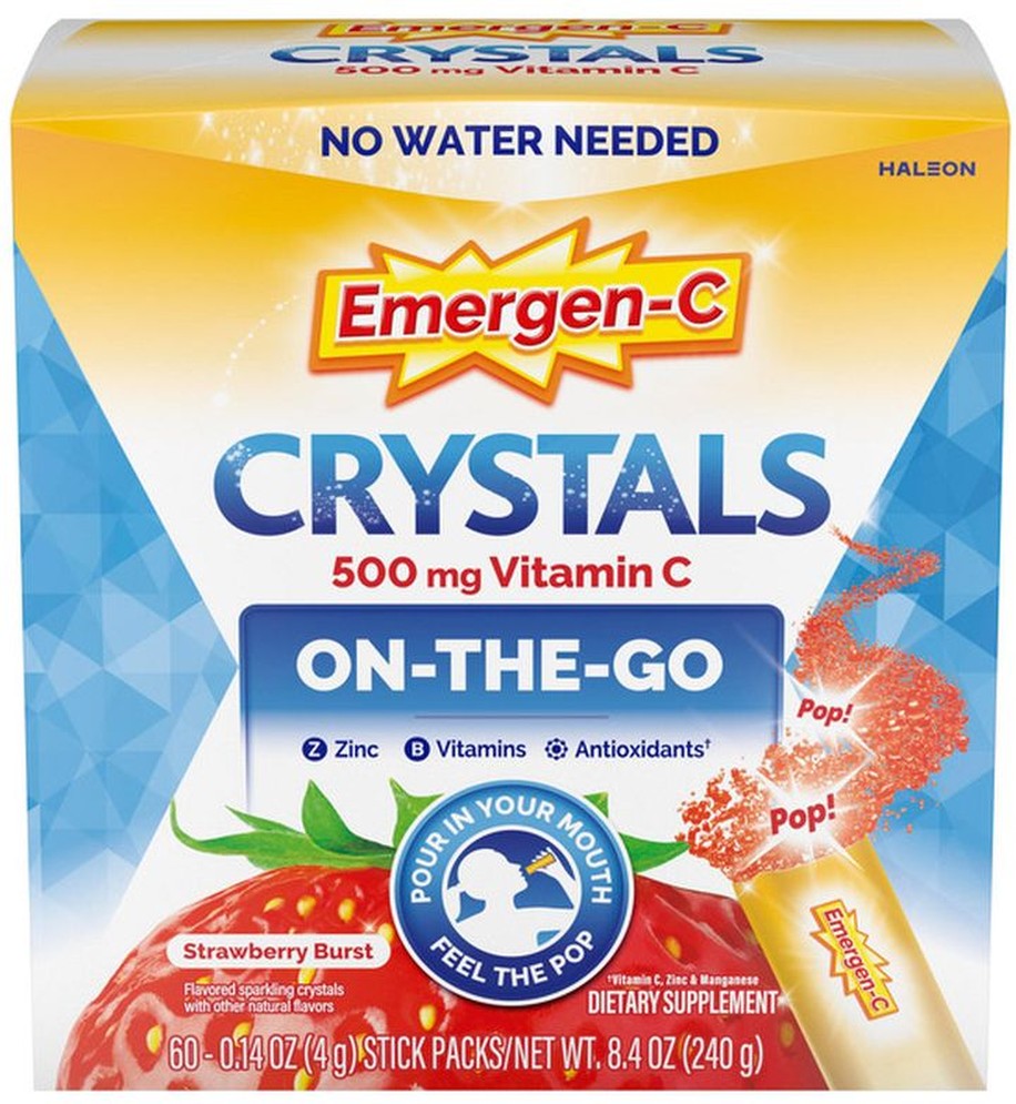 Crystals On-the-Go, Strawberry Burst, 60-count
