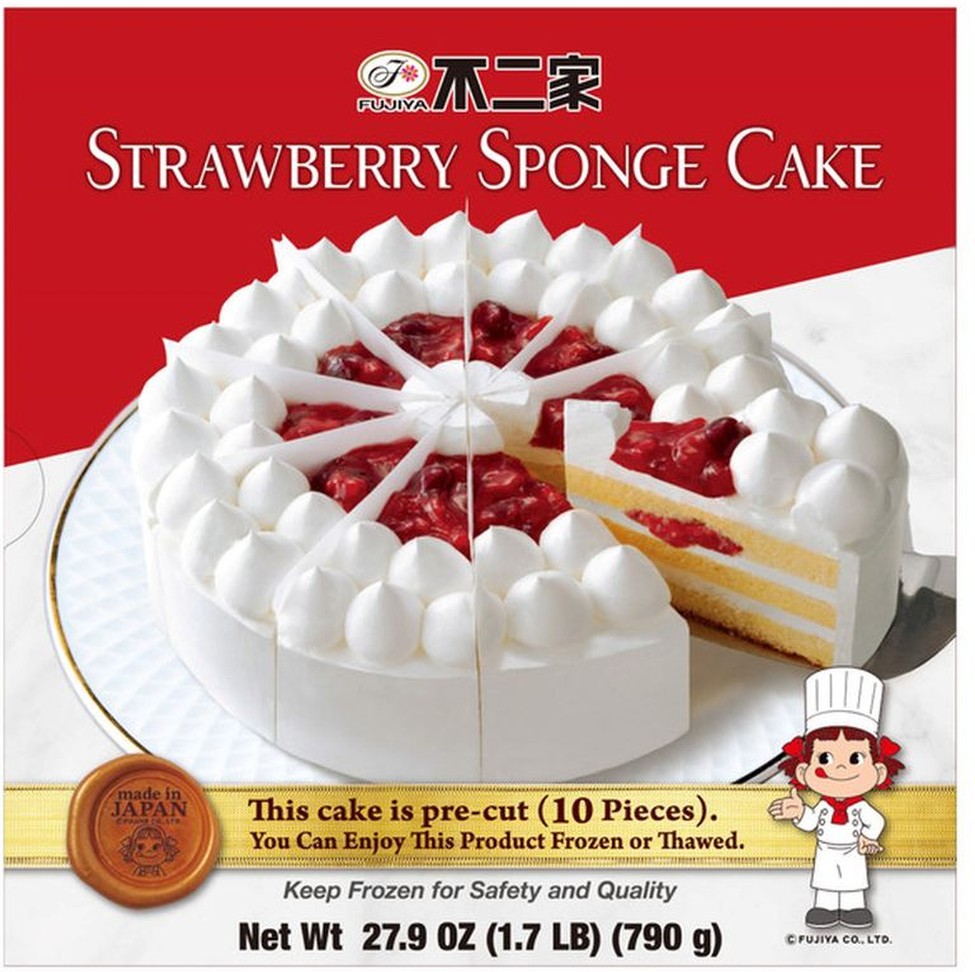 Strawberry Sponge Cake Sliced, 27.9 oz