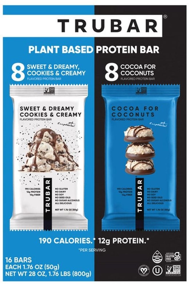 Plant Based Protein Bar, Variety Pack, 1.76 oz, 16-count