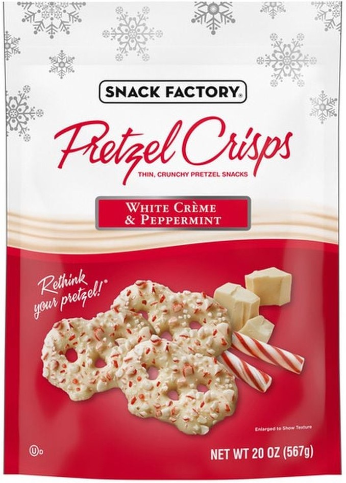 White Chocolate & Peppermint Pretzel Crisps, 20 oz